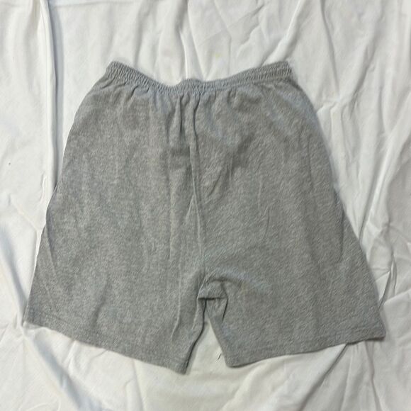 Gray and Blue Athletic Shorts with Elastic Waistband - Picture 4 of 5